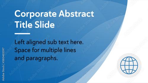 Adobe Stock - Corporate Abstract Title Slide with Icon - 380403397