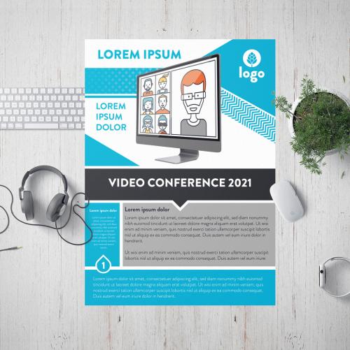 Adobe Stock - Video Conference Flyer Laout - 380422636
