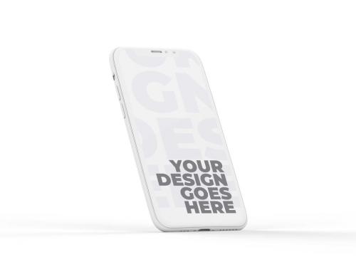 Adobe Stock - Clay Style Smartphone Mockup on Solid Surface with Realistic Shadows - 380688585