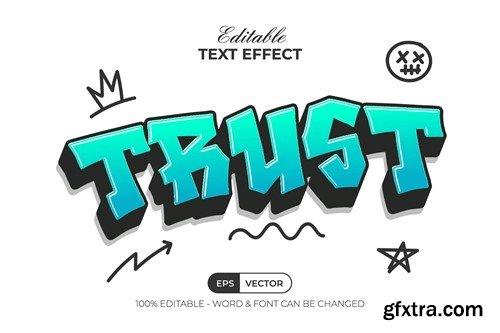Trust Text Effect Graffiti Style 3GY9PQF