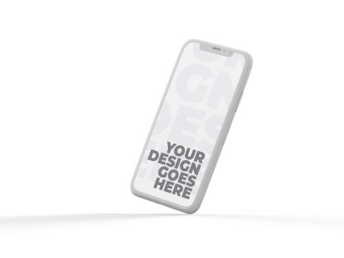 Adobe Stock - White Modern Smartphone Mockup Isolated on Light Background - 380694486