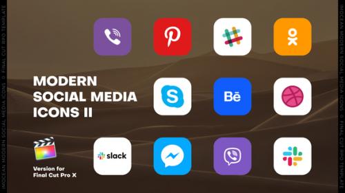 Videohive - Modern Social Media Icons II | FCPX - 50345886