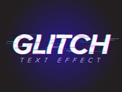 Adobe Stock - Editable Glitch Text Effect Mockup - 382180947