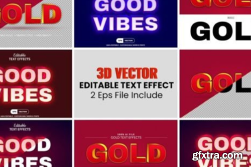 Vector Editable 3D Text Effect