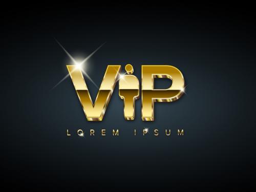 Adobe Stock - Golden VIP Logo Style Layout - 382180986