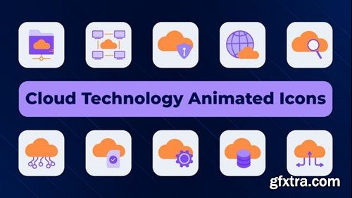 Videohive Cloud Technology Animated Icons 50434578