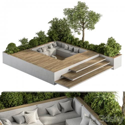 Roof Garden and Landscape Furniture - Set 37