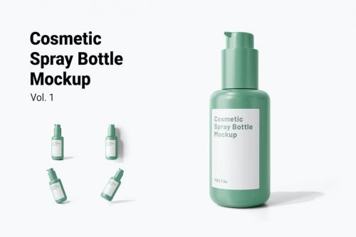 Cosmetic Spray Bottle Mockup Vol.1