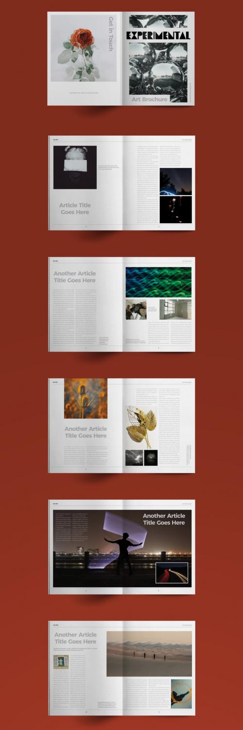 Adobe Stock - Art Grayscale Brochure Layout - 383365719