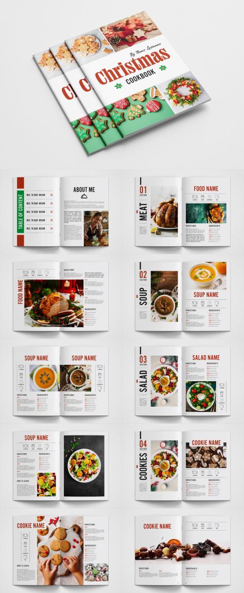 Adobe Stock - Christmas Cookbook Layout - 385320346