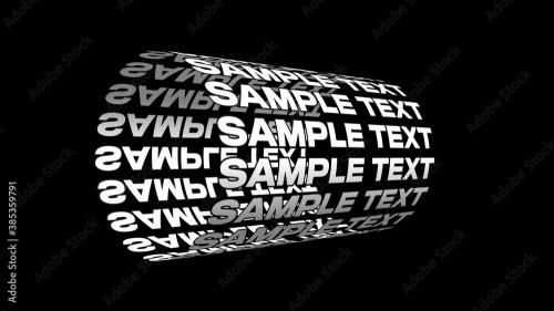 Adobe Stock - Bold 3D Cylinder Rolling Text Overlay - 385359791