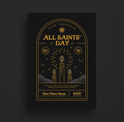Adobe Stock - All Saint's Day Event Flyer Layout - 386287137