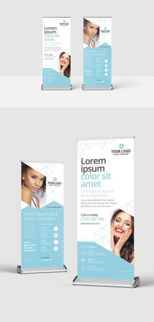 Adobe Stock - Clean and Minimal Roll Up Banner for Cosmetic Clinics and Medical Services - 386426411