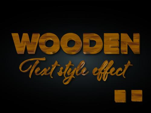 Adobe Stock - Wooden Editable 3D Text Effect - 386460345