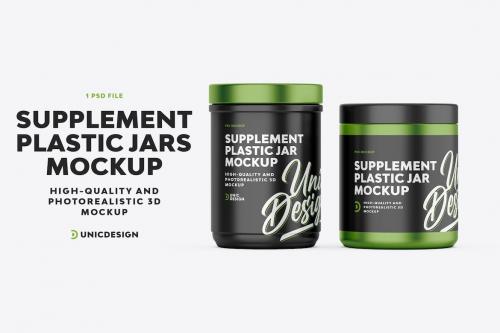 Supplement Jars Mockup