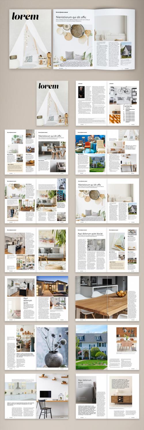 Adobe Stock - Naive Interior Design Magazine Layout - 387207255