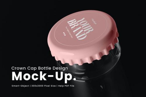 Crown Cap Bottle Design Mockup