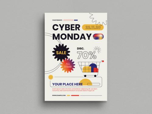 Adobe Stock - Cyber Monday Flyer Layout - 388100380