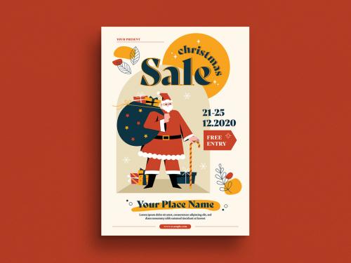Adobe Stock - Christmas Sale Event Flyer Layout - 388100388