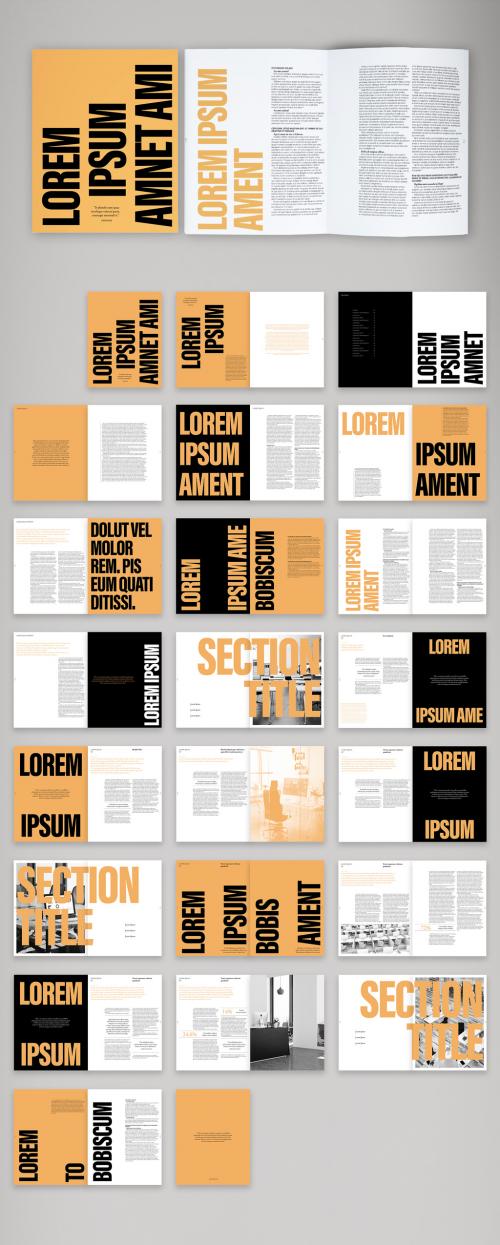 Adobe Stock - Business Communication Layout with Orange Accents - 388784471