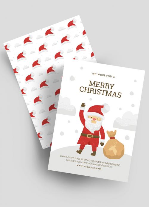 Adobe Stock - Minimal Christmas Greeting Card Layout - 390453260