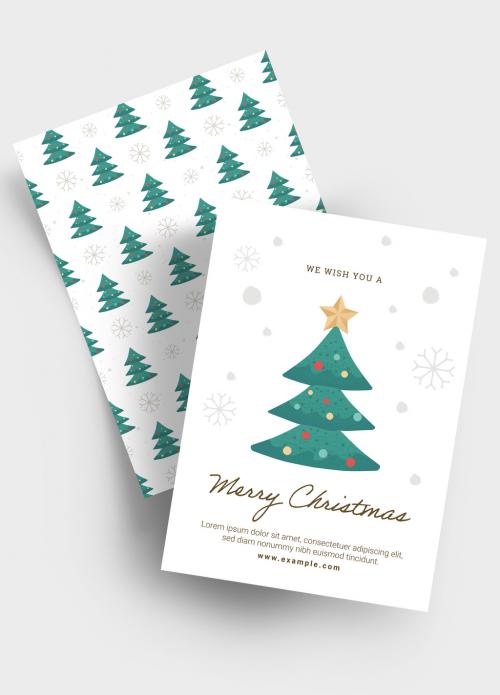 Adobe Stock - Minimal Christmas Greeting Card Layout - 390453298