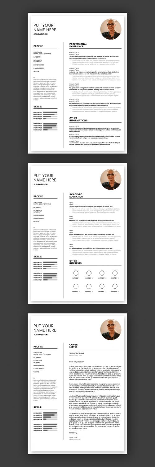 Adobe Stock - Curriculum Vitae and Cover Letter Layout - 390687489