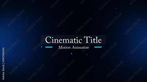 Adobe Stock - Ripple Cinematic Title - 391358456