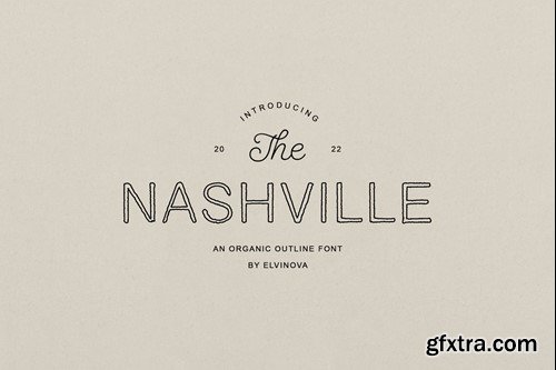 Nashville | Outline Font SFJHPAQ