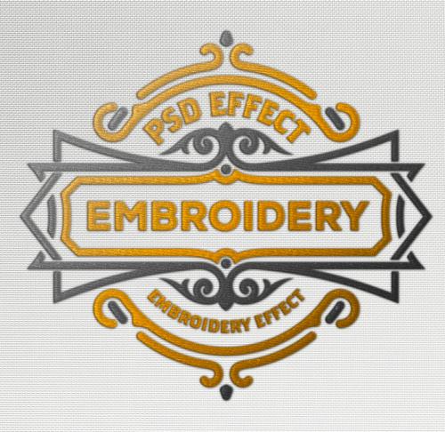 Adobe Stock - Embroidery Effect Mockup - 391836871