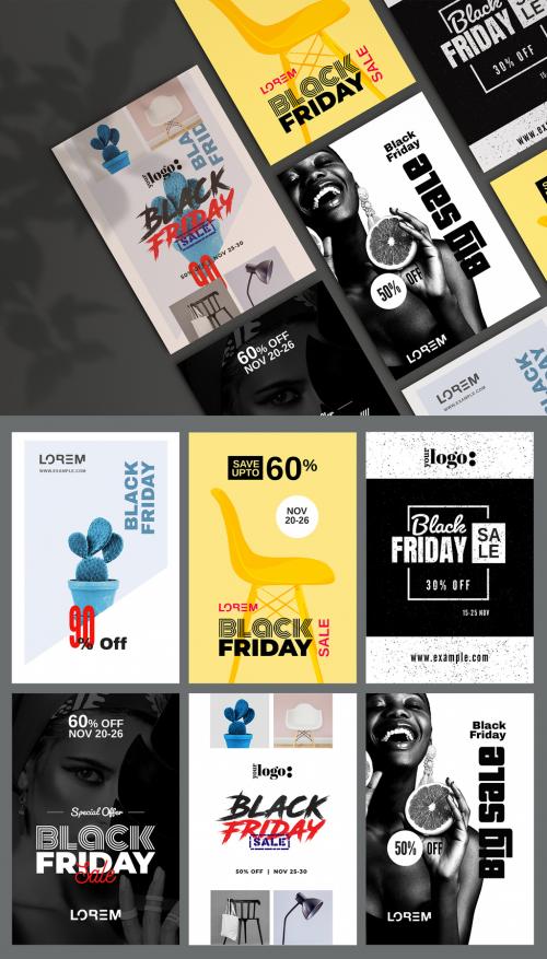 Adobe Stock - Black Friday Story Banners Layouts - 391840094