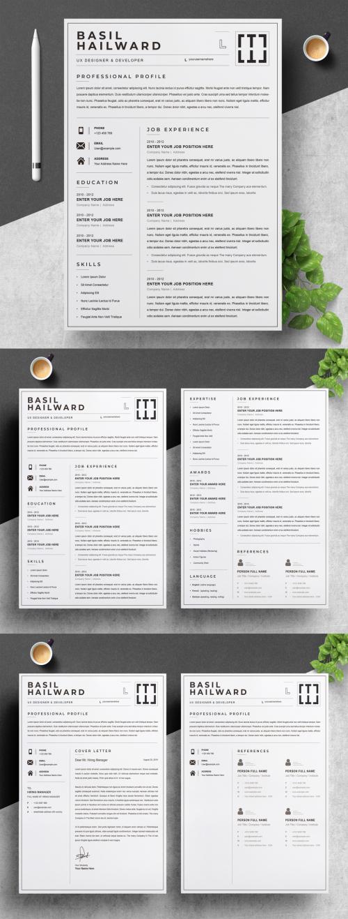 Adobe Stock - Modern and Creative Resume with Cover Letter - 391840486