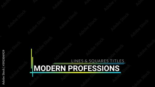Adobe Stock - Modern Lines and Squares Profession Titles - 392306929