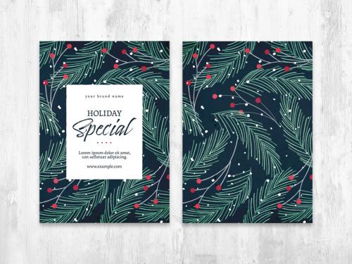 Adobe Stock - Christmas Postcard with Simple Holiday theme - 392340757