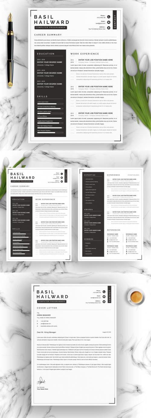 Adobe Stock - Modern Resume Layout and Cover Letter - 393158879