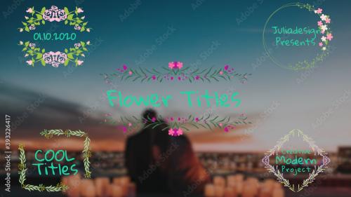 Adobe Stock - Stylish Minimalistic Flower Titles - 393226417