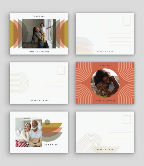 Adobe Stock - Geometric-Inspired Thank You Card Layout - 394787538