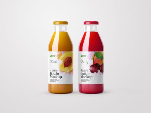 Adobe Stock - Glossy Juice Bottle Mockup - 394815750