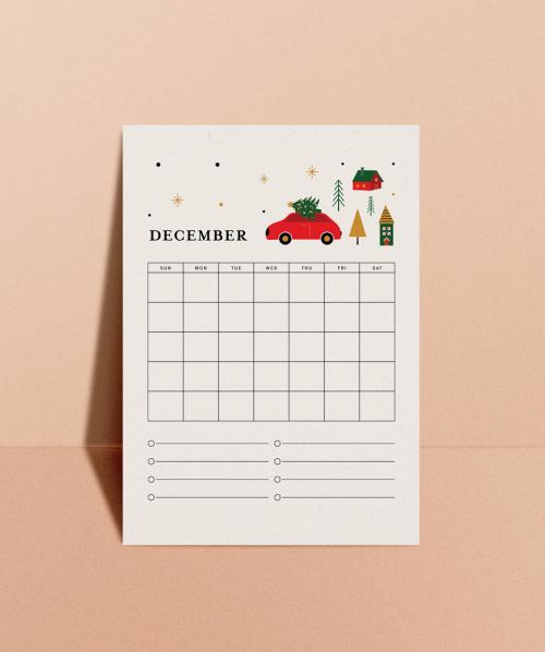 Adobe Stock - Christmas Calendar Layout - 395354003