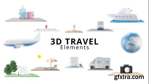 Videohive 3D Travel Elements 50500516