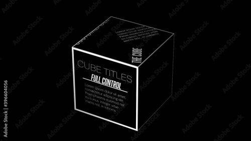 Adobe Stock - Black and White 3D Cube Titles - 396604056