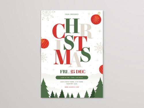Adobe Stock - Christmas Party Flyer Layout - 396855418