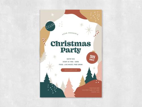 Adobe Stock - Christmas Party Flyer Layout - 396855424