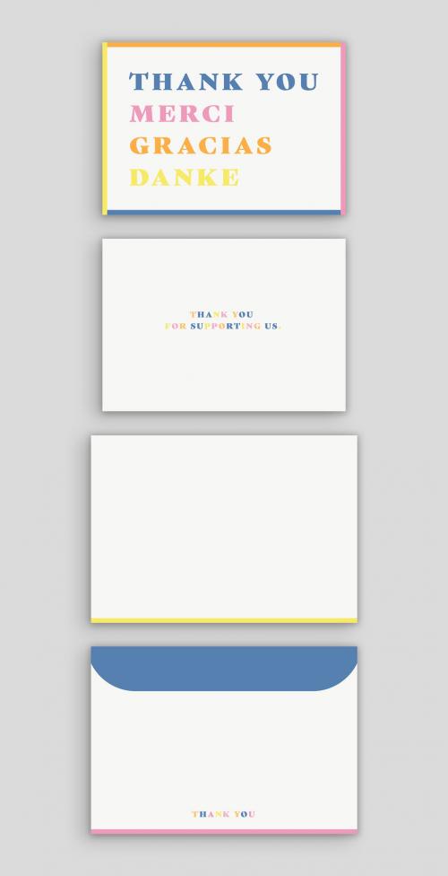 Adobe Stock - Colourful Greeting Card with Envelope - 396864901