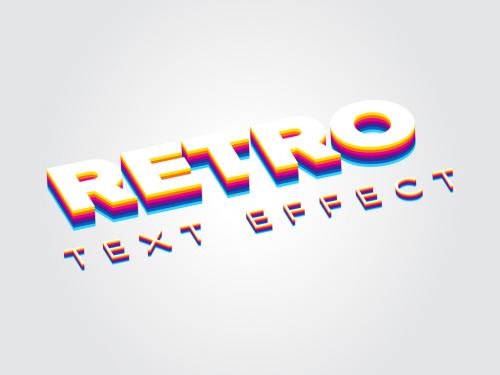 Adobe Stock - Retro Sporty Rainbow Text Style Effect - 396883583