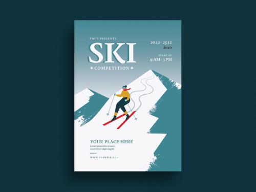Adobe Stock - Ski Competition Flyer Layout - 397051444