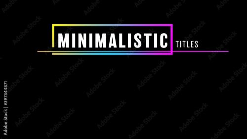 Adobe Stock - Minimalistic Clean and Elegant Titles Reveal - 397344871