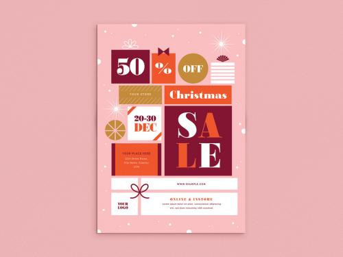 Adobe Stock - Christmas Sale Flyer Layout - 397856232