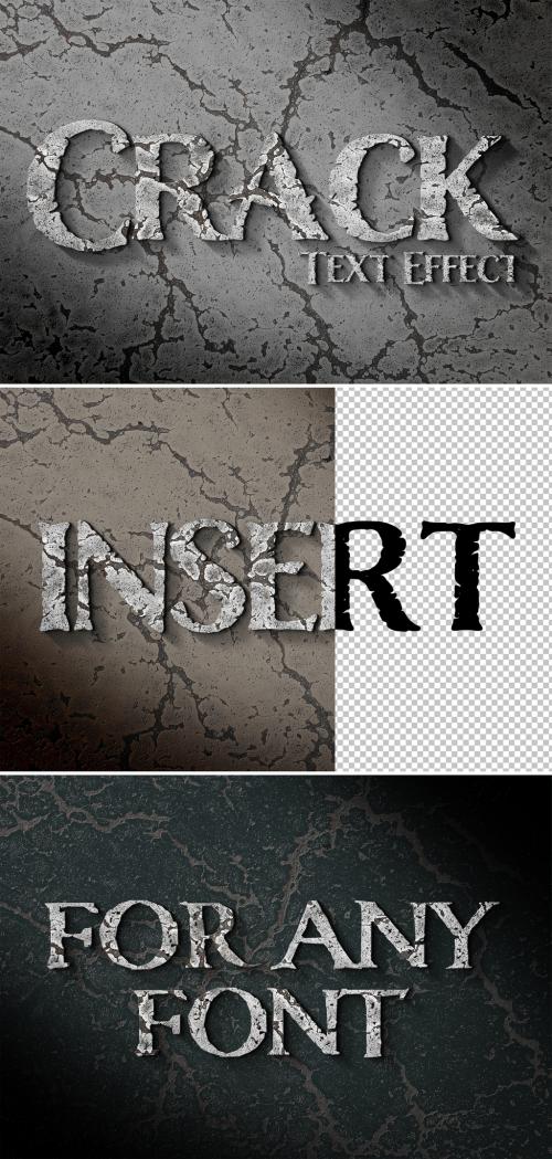 Adobe Stock - 3D Text Effect with Shadow on Cracked Surface Mockup - 398358278