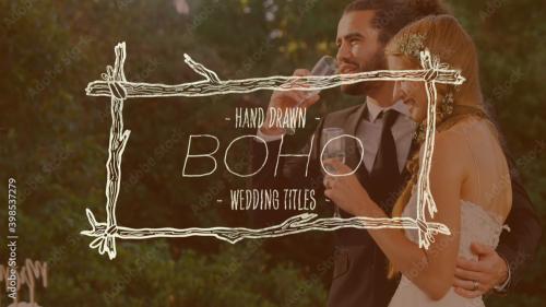Adobe Stock - Hand Drawn Boho Wedding Titles - 398537279